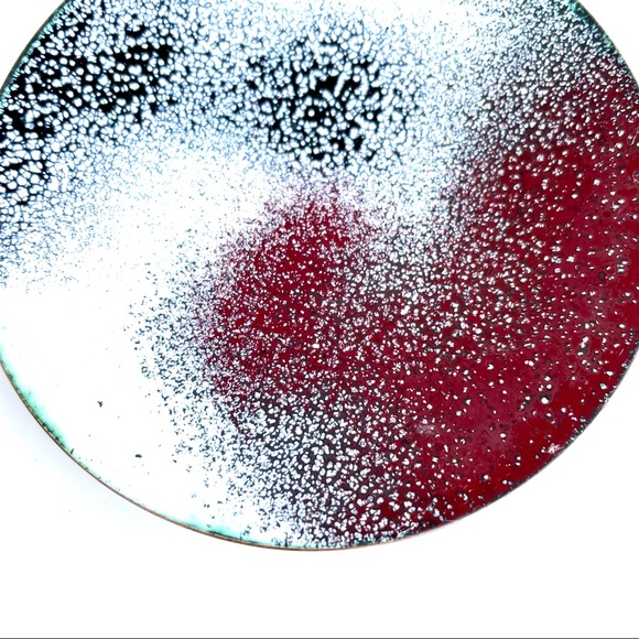 Vintage Enamelled Copper Trinket Dish - Picture 8 of 13